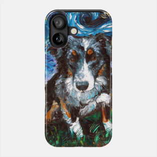 Australian Shepherd Night Phone Case