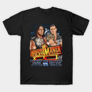 Shawn Michaels Vs. Bret Hart Wrestlemania 12 T-Shirt