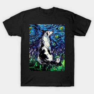 Border Collie Starry Night T-Shirt
