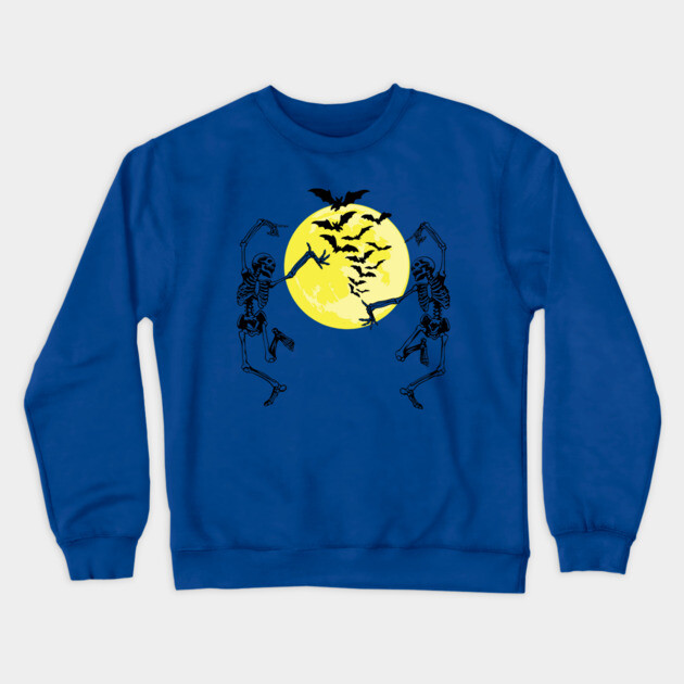 Moonlit Skelley Dance Crewneck Sweatshirt by casualteesinc