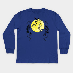 Moonlit Skelley Dance Kids Long Sleeve T-Shirt