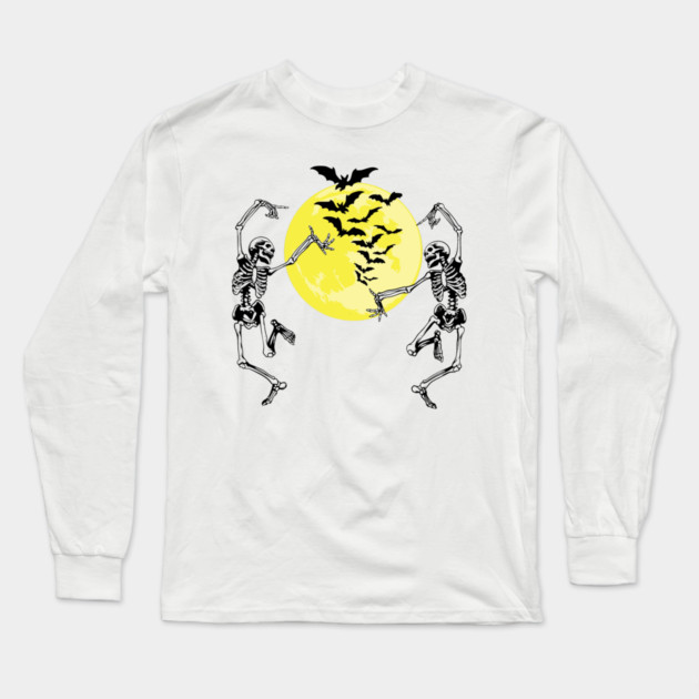 Moonlit Skelley Dance Long Sleeve T-Shirt by casualteesinc