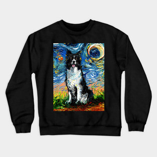 Border Collie Starry Night Crewneck Sweatshirt