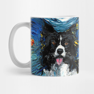 Border Collie Starry Night Mug