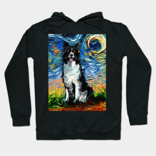 Border Collie Starry Night Hoodie