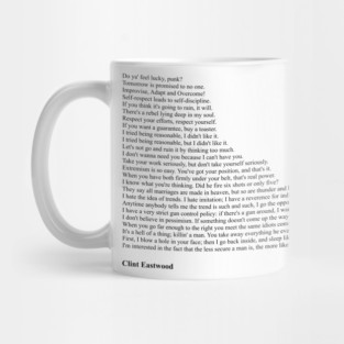 Clint Eastwood Quotes Mug