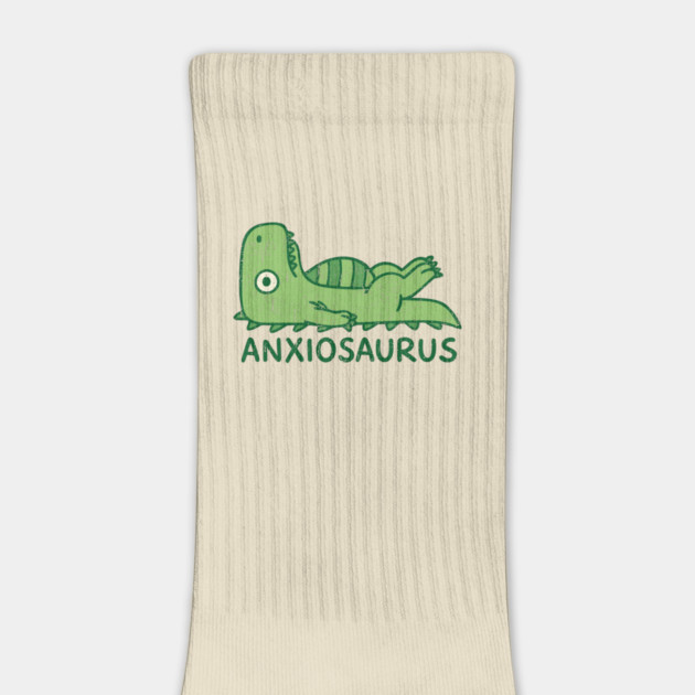 Anxiousaurus Mental Health Anxiety Sarcasm Pun by Anticorporati