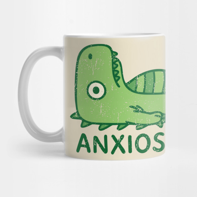 Anxiousaurus Mental Health Anxiety Sarcasm Pun by Anticorporati