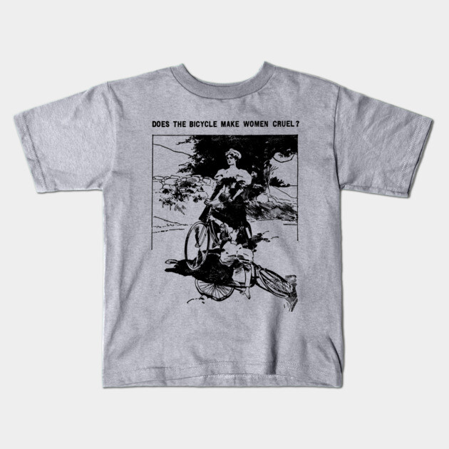Does The Bicycle Make Women Cruel? Kids T-Shirt by dumbshirts