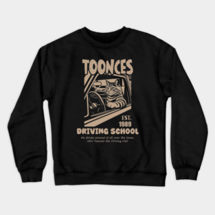 Toonces The Driving Cat Crewneck Sweatshirt
