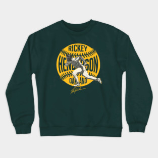 Rickey Henderson Retro Vintage Athletics Baseball Crewneck Sweatshirt