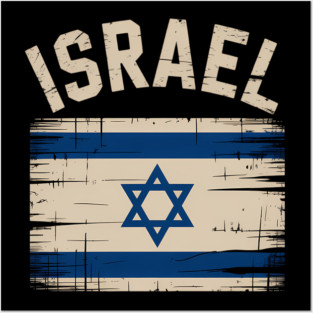Israel flag support Posters and Art