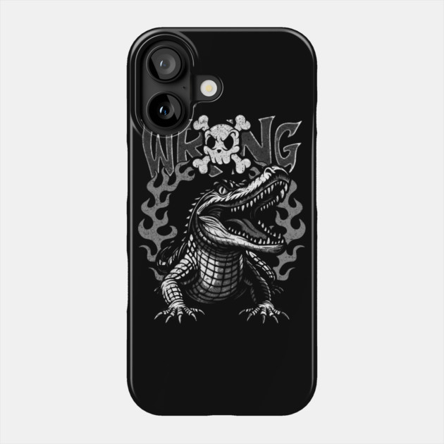 Flame Alligator Phone Case by Wrongteeshirt