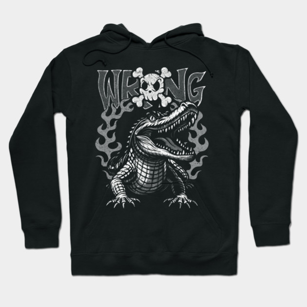 Flame Alligator Hoodie by Wrongteeshirt