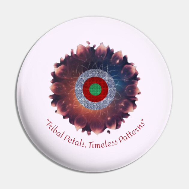 Tribal Petals, Timeless Patterns – A Hmong Bloom Pin by Pimcolle