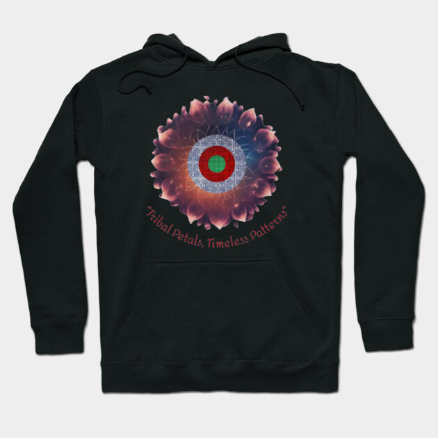 Tribal Petals, Timeless Patterns – A Hmong Bloom Hoodie by Pimcolle