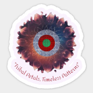 Tribal Petals, Timeless Patterns – A Hmong Bloom Sticker