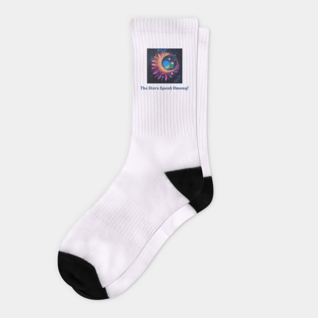 The Stars Speak Hmong – Celestial Tribal Fusion Socks by Pimcolle