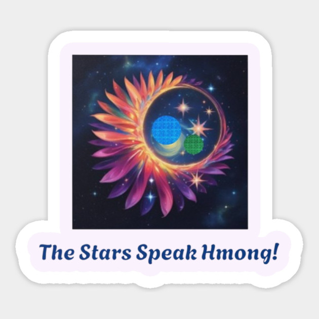 The Stars Speak Hmong – Celestial Tribal Fusion Magnet by Pimcolle
