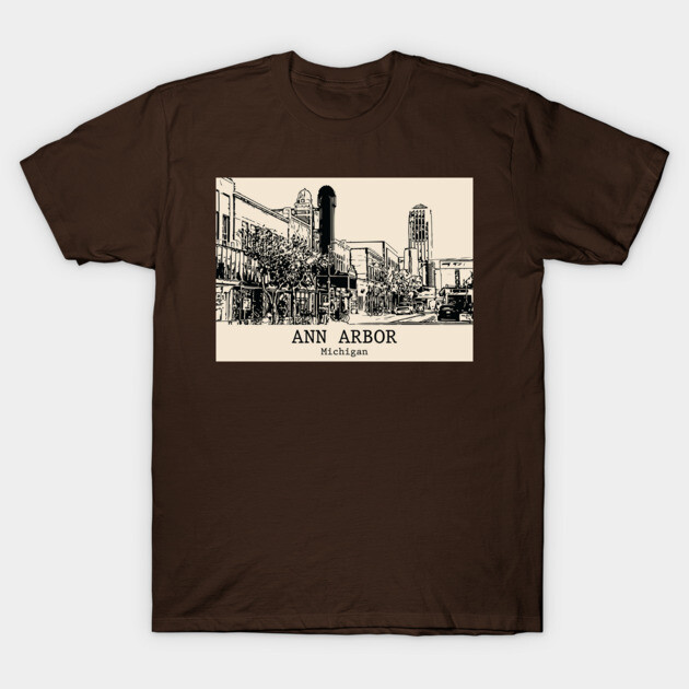 Ann Arbor - Michigan T-Shirt by Lakeric