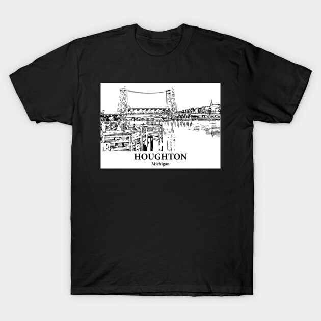 Houghton - Michigan T-Shirt by Lakeric