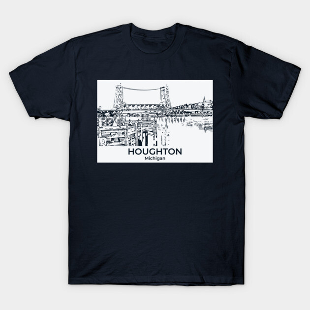Houghton - Michigan T-Shirt by Lakeric