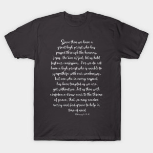 Hebrews 4 Scripture Bible Verse T-Shirt