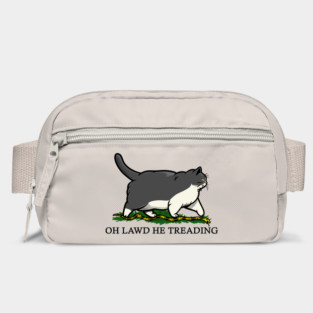Oh Lawd He Treading Grey Tuxedo Cat Bag