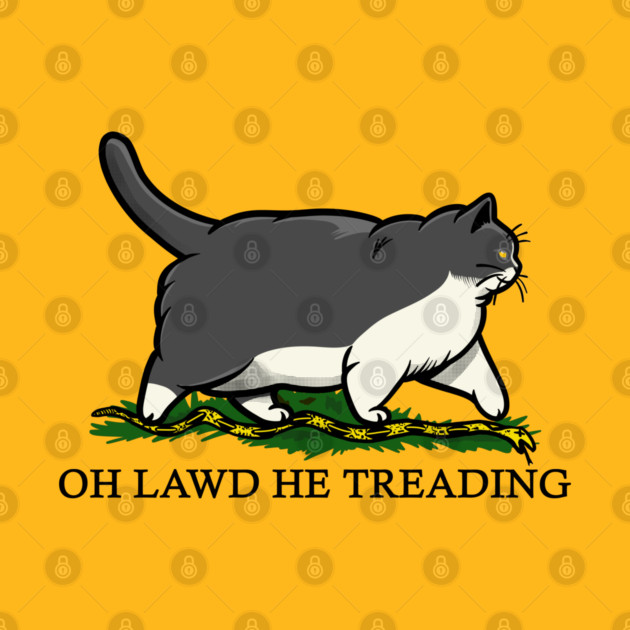 Oh Lawd He Treading Grey Tuxedo Cat by KilkennyCat Art