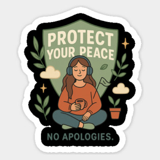 Protect Your Peace – Mental Health Calm Shirt Art Magnet