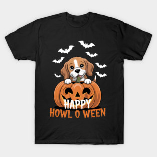 Cute Halloween Beagle Dog Pumpkin T-Shirt