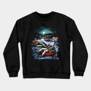 Freddy Krueger And Jason Voorhees In Inner Tube Ca - rouvik #6372 Crewneck Sweatshirt