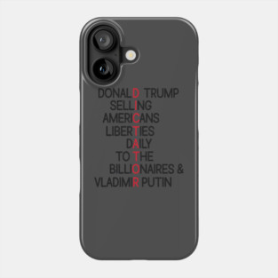 Dictator Trump   Anti Trump   Hate Trump Phone Case