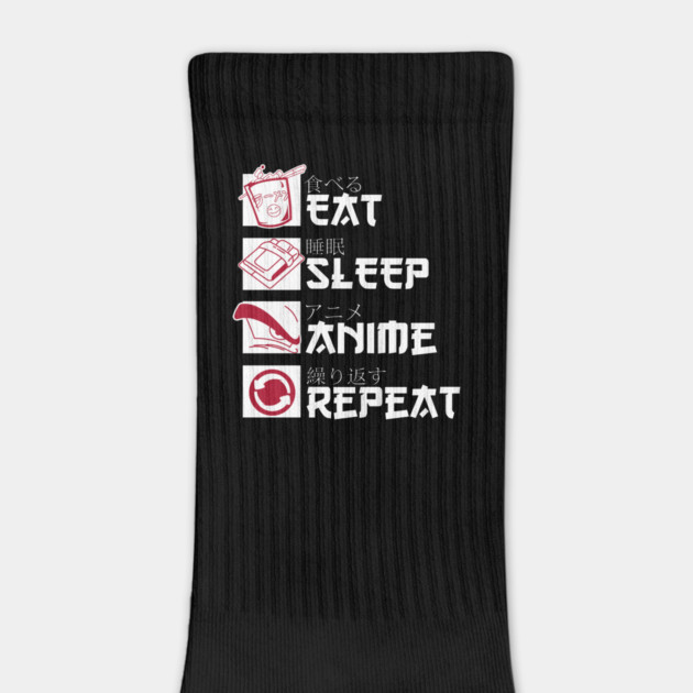 Eat Sleep Anime Repeat Cool design by Otaku Vibes