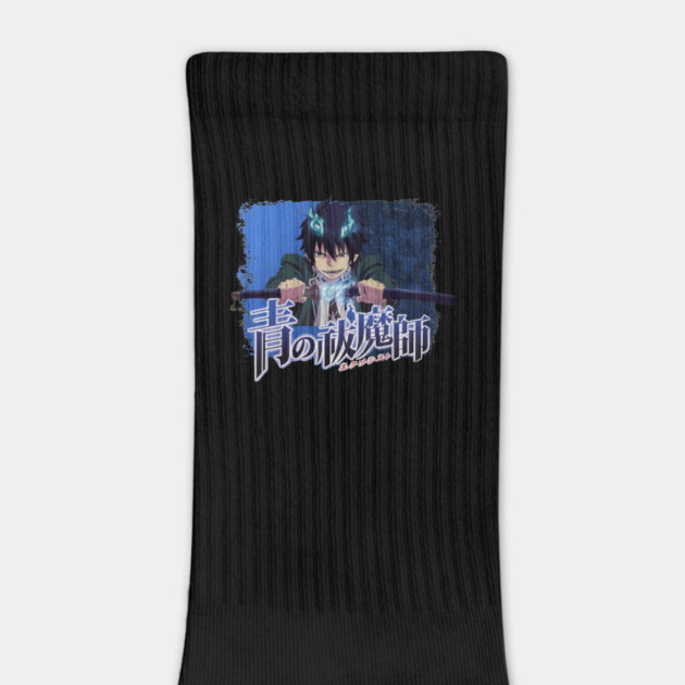 Blue Exorcist Rin Flames Art by Otaku Vibes