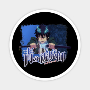 Blue Exorcist Rin Flames Art Magnet