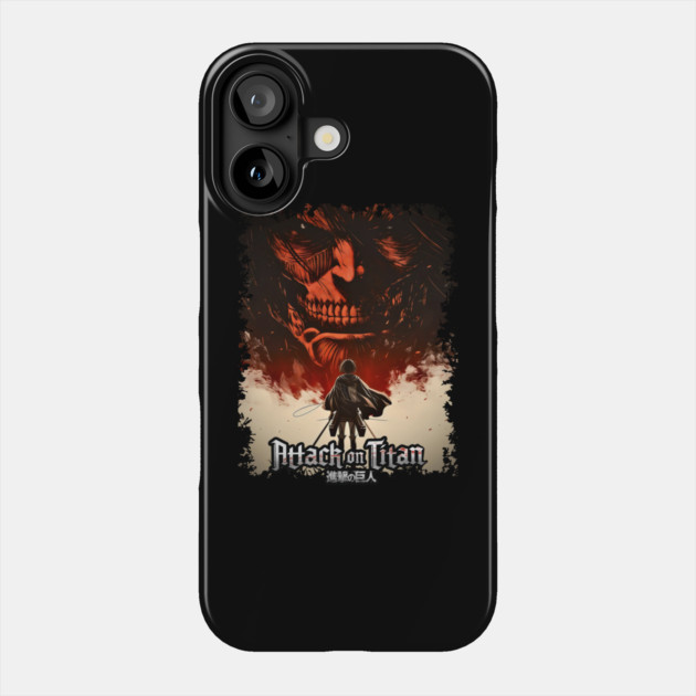 Attack on Titan Eren titan against Mikasa Phone Case by Otaku Vibes