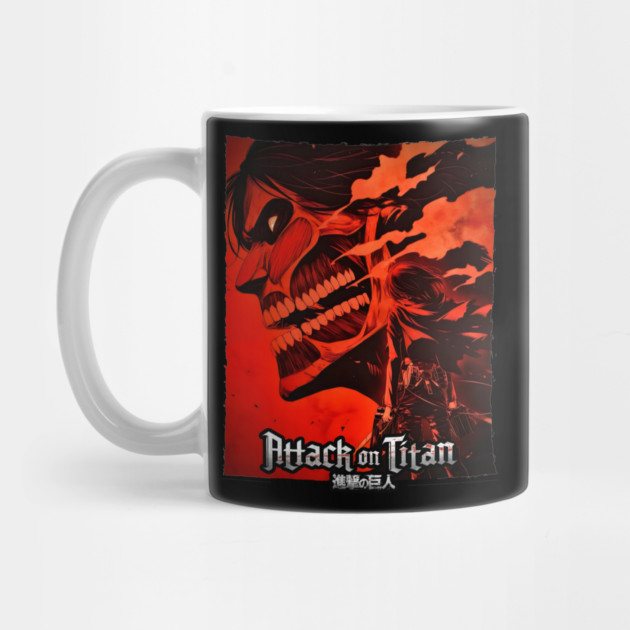 AOT Eren Titan Roar Fan Art by Otaku Vibes