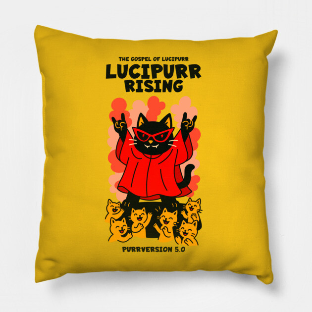 LUCIPURR RISING Pillow by Fabrik
