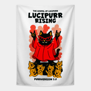 LUCIPURR RISING Tapestry