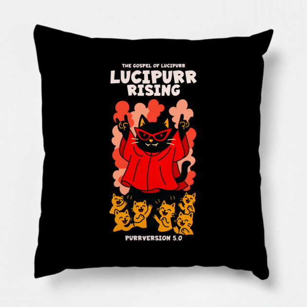 LUCIPURR RISING Pillow by Fabrik