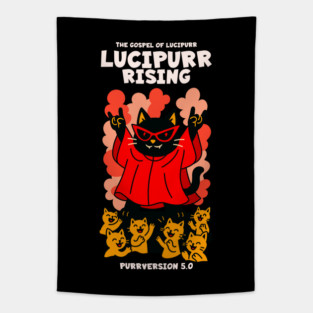 LUCIPURR RISING Tapestry