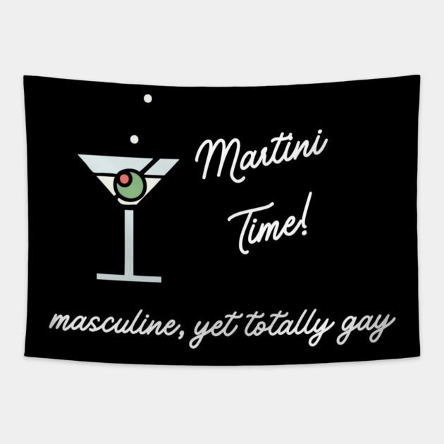 Martini Time Tapestry by Low Life Shirts