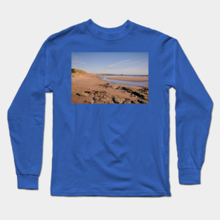 Whitley Bay beach in Springtime Long Sleeve T-Shirt