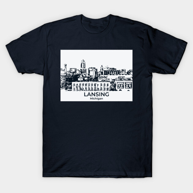 Lansing - Michigan T-Shirt by Lakeric