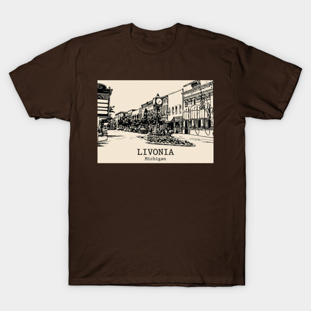Livonia - Michigan T-Shirt by Lakeric