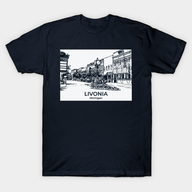 Livonia - Michigan T-Shirt by Lakeric