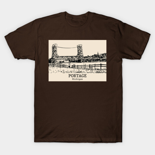 Portage - Michigan T-Shirt by Lakeric