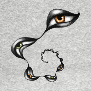 Psychedelic eyes spiral - weird wavy art T-Shirt