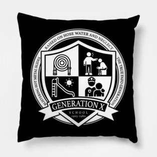 Generation x school Pillow